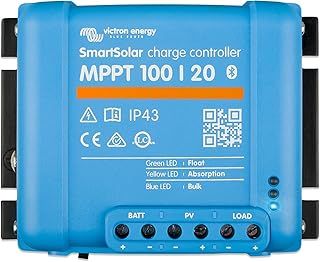 Victron Energy SmartSolar MPPT Solar Charge Controller (Bluetooth) - MPPT Charge Controller for Solar Panels - 100V 20 amp 12/24/48-Volt