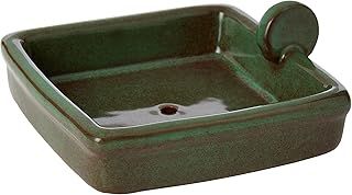 Hedgehog Snack Bowl, Green/Brown Glazed Finish, HHSB