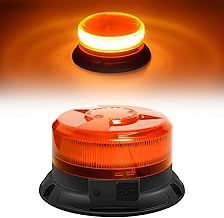 Dinfu LED Warning Light Wireless 12V Hazard Beacon Light Rechargeable Strobe Beacon Flashing Lights Emergency Amber Lights for Car Forklift Tractor Golf cart UTV Trailer SUV J-eep