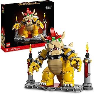 LEGO Super Mario The Mighty Bowser, 3D Model Building Kit, Collectible Posable Character Figure with Battle Platform, Memorabilia Gift Idea Set for Adults and Teens 71411