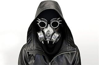 Ulalaza Steampunk Gas Goggles Mask Retro Gothic Punk Zombie Soldiers Skull Mask for Halloween Cosplay Props