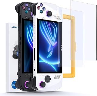 JSAUX ROG Ally Screen Protector 2-Pack, Anti Glare 9H Hardness Tempered Glass with Guiding Frame, 7 inch Anti-Scratch Screen Protector Compatible with ASUS ROG Ally X 2024
