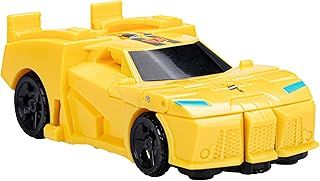 Transformers Toys EarthSpark 1-Step Flip Changer Bumblebee, 10-cm Converting Action Figure, Collectible Robot Car Toy for 6+ Year Old Boys and Girls