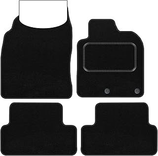 BCM Car Mats - Compatible with Nissan Qashqai J10 2007-2014 - Car Floor Mat - Carpet - Fully Tailored - Anti-Slip Granulated Backing - Black Trimming - 4 Piece Non-Slip Mat