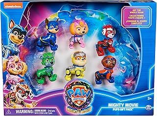 Paw Patrol: The Mighty Movie Toy Figures Gift Pack with 6 Collectible Action Figures, Kids’ Toys for Boys and Girls Aged 3 and up