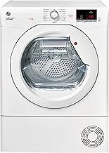 Hoover HLEC8DE H-Dry 300 8kg Condenser Tumble Dryer, Aquavision, White, Sensor dry, NFC