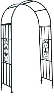 Woodside Metal Garden Arch, Traditional Decorative Archway for Paths/Entrances, Elegant Arbour Trellis Plant Support
