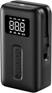 UGREEN Tire Inflator Portable Cordless Electric Air Pump 150PSI Auto-Off Tire Pump with LED Light Digital Gauge for Accurate Pressure Readings for Cars, Motorcycles, Balls, All Bicycles, etc