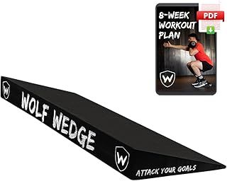 Slant Board Heel Lift - Calf Stretcher Incline Board - Wide Durable Heel Elevated Squat Wedge Block for Weightlifting and Mobility