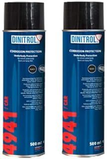 Dinitrol 4941 BLACK UNDERBODY WAX 2 x 500ml AEROSOL SPRAY CANS