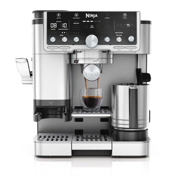 Ninja Luxe Pro 3-in-1 Coffee Machine, Latte, Cappuccino, Silver, ES701UK
