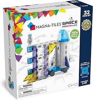 Magna-Tiles Space 32-Piece Magnetic Construction Set, The Original Magnetic Building Brand