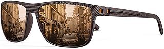 HENGOSEN Sunglasses Mens Polarised, Classic Vintage Sun Glasses, Lightweight Frame UV400 Protection for Driving Fishing Cycling