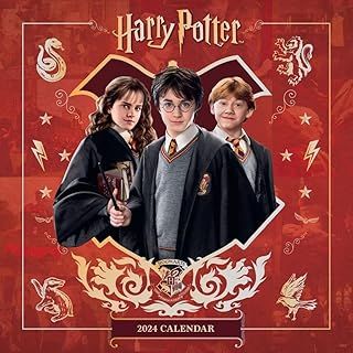 Harry Potter 2024 Calendar, Month To View Square Wall Calendar, Official Product