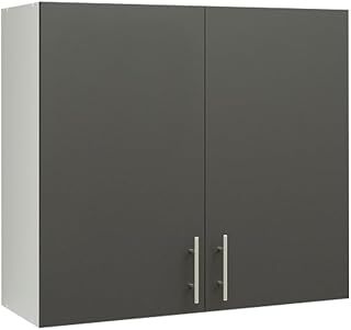 JD Greta 800mm Kitchen Wall Cabinet with Doors – Wall Unit – Dark Grey Matt (Anthracite) – Modern Storage Cupboard