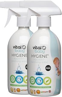 Vital Baby Aquaint Cleansing Water 500ml 2pk | Hypoallergenic & Antibacterial Safe for All Ages, Gentle on Skin, Alcohol-Free, 100% Natural Formula Vegan-Friendly Quick, No-Rinse Skin Cleanser