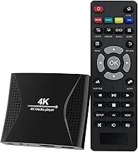 4K Ultra-HD and 1080P Digital Media Player for USB Drives and MicroSD Cards,Digital Signage,H.265/HEVC H.264/AVC MP4 MKV Videos MP3 Music JPG Photos,4K HDMI,Analog AV,Auto Play and Resume