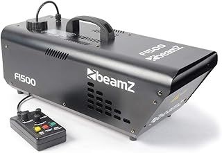 beamz F1500 DMX Haze Machine Professional 1500W Hazer with Wired Remote Control, Timer, Thermostatic Heating & 1200ml Tank for Stage, DJ & Events