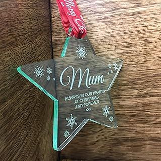 Personalised Memorial Christmas Tree Star Decoration - Any Name Engraved