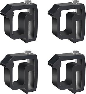 4Pcs Truck Cap Mounting Clamps Set - Ladder Clamps Hooks with Screws, Roof Rack Clamps, Trailer Cover Clamp, Roof Rack Clip for Securing Trailer Cover & Trailer Nets