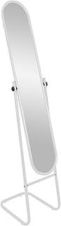 Harbour Housewares Round Full-Length Mirror - 153cm x 30cm - White Freestanding Full Length Mirror Bedroom Large Long Tall Floor Mirrors with Metal Frame for Living Room, Bedroom