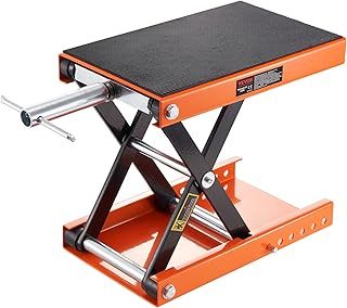 VEVOR Motorcycle Lift, 500 kg Motorcycle Scissor Lift Jack with Wide Deck & Safety Pin, 95-350 mm Center Hoist Crank Stand, Steel Scissor Jack for Street Bikes, Cruiser Bikes, Touring Motorcycles