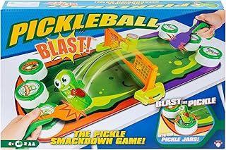 Pickleball Blast - The Pickle Smackdown Game, Boys and Girls Will Love to Smash the Wildly Wiggling Pickle With Their Pickleball Paddle and Try to Flip Over the Pickle Jar Lids to Win