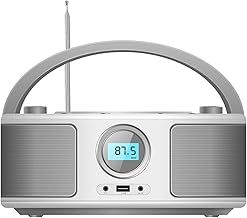 CD Radio Portable CD Player Boombox with Bluetooth,FM Radio,USB MP3 Playback,3.5mm AUX Headphone Jack and USB Input, CD-MP3/CD-R/CD-RW Compatible(WTB791)