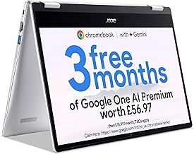 Acer Chromebook Spin 314 CP314-1H Convertible Laptop - Intel Celeron N4500, 4GB, 64GB eMMC, Integrated Graphics, 14-inch Full HD Touchscreen, Google Chrome OS, Silver