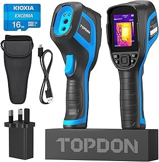 Thermal Camera TOPDON TC004, 256x192 High Resolution, HandHeld Thermal Imaging Camera with Video Recording, 12H Runtime, -20°C-350°C, 16GB Ram, for Electric, Solar Panel Maintenance, Pest lnspection
