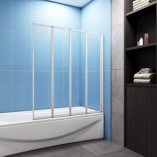 huibathrooms 4Fold Screem-1000x1400mm, Pivot Shower Bath Screen Panel