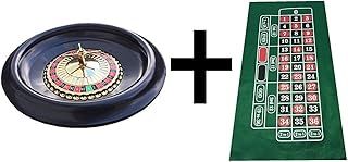 LARGE 40CM (16 INCH) ROULETTE WHEEL, BALLS, HUGE 180cm GREEN LAYOUT/FELT + WINNING MARKER