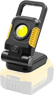 Zoe & Jim 18V 1500 Lumens Cordless Light Compatible with DeWalt Battery. LED Work Spotlight, Wide Beam Floodlight with Improved Low Voltage Protection (Battery Not Included)