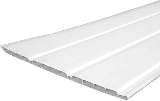 5m Length x 300mm White Plastic Soffit Board - uPVC Hollow Soffit Cladding - Roof / Ceiling & Wall Cladding