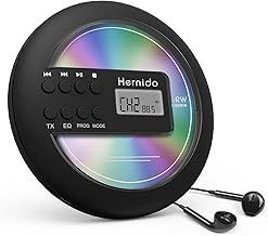 Portable CD Player for Car, Compact Disc Personal CD Player with FM Transmitter, USB Rechargeable CD Player with Headphones, Shockproof/Resume Playback Walkman CD Player