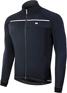 Souke Sports Mens Cycling Jacket Winter Windproof Coat MTB Reflective & High Visibility Breathable Running Biking Jacket for Outdoor Sports Wear