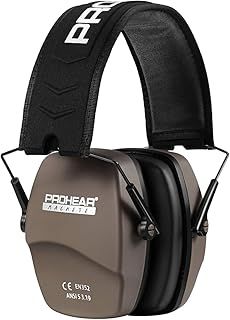 016 Ear Defenders for Shooting, Noise Reduction Slim Passive Hearing Protector with Low-Profile Earcups, Compact Foldable Ear Protectors for Gun Range, Safety Earmuffs for Hunting,SNR 28dB