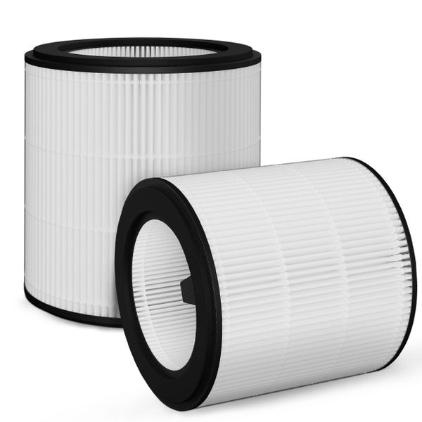 2 HEPA Filters for Philips Air Purifier [AC0820, AC0819, AC0819/10] – replaces FY0194/30 – H13 High-Efficiency Filtration – for Allergens, Dust & Bacteria
