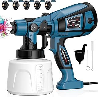 Vizgifin Paint Sprayer, 800W HVLP Electric Spray Gun with 1400ML Container, Fence Paint Sprayers with 5 Nozzles and 3 Patterns, Paint Sprayer for Walls and Ceilings, Home Interior and Exterior, Fence