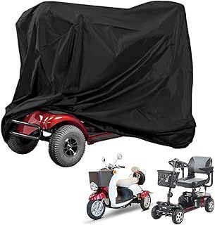 Mobility Scooter Cover for Outside Storage, Heavy Duty 210D Oxford Fabric Mobility Scooter Rain Cover Waterproof Windproof Wheelchair Storage Cover with Bottom Elastic Rope-140x66x89cm