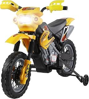 HOMCOM 6V Kids Child Electric Motorbike Ride on Motorcycle Scooter Children Toy Gift for 3-6 Years (Yellow)