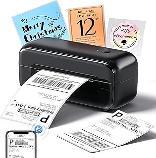 Phomemo Shipping Label Printer Bluetooth,PM246BT Thermal Label Printer 4x6 Postage Label Printer,Barcode Printer Wireless,Address Thermal Printer Compatible with Ebay,Etsy,Amazon,Shopify