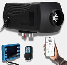 2KW Diesel heater, 12V Parking Fuel heater, Night Air Heater, Upgrade Smart Remote Control With Bluetooth APP Control For Truck, Boat, Car Trailer, Motorhomes, Campervans, Caravans, black