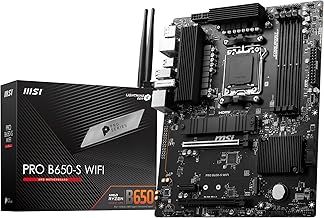 MSI PRO B650-S WIFI Motherboard, ATX - Supports AMD Ryzen 9000 / 8000 / 7000 Series Processors, AM5 - DDR5 Memory Boost 6000+MHz/OC, 2 x PCIe 4.0 x16, 2 x M.2 Gen4, Wi-Fi 6E