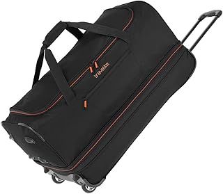 travelite trolley travel bag with wheels, large, expandable volume, BASICS, soft luggage roll-up bag with expandable fold, 70 cm, 98 - 119 liters