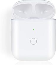 Charging Case Replacement Compatible with Air Pods Gen 1 2, Charger Case with Bluetooth Pairing Button, Support Wired & Wireless Charging, White