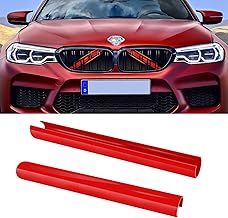 TTCR-II 2PCS Grille Insert Trims Stripe,Front Grille Trim Stripes Cover Compatible with V Brace Covers Grille Cover Guard Accessories for 1 2 3 4 5 6 7 Series,F20 F22 F30 F32 G30 G32 G11 G12(Red)