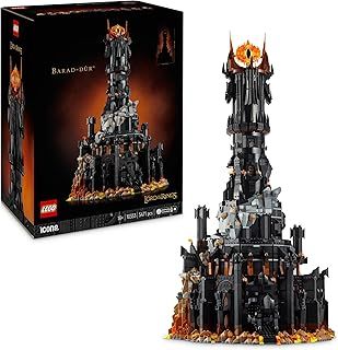 LEGO Icons The Lord of the Rings: Barad-dûr Model, Movie Memorabilia Building Set for Adults, Gift Idea for Men & Women, Includes Sauron, Gothmog, Orc, Frodo, Sam and Gollum Minifigures 10333
