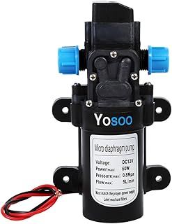 High Pressure Dell Automatic Water Pump for Camper Caravan Boat Truck Garden (DC 12 V 60 W Diaphragm, 115PSI)