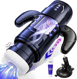 Male Masturbator Sex Toys for Men, Deluxe 6In1 Accelerate Boost Thrusting Sucking Vibrating 9*6*3 Modes 300g Sleeve Strong Suction Cup Sex Toys for Man Blowjob Fleshlight Adult Toys Mens Doll Stroker